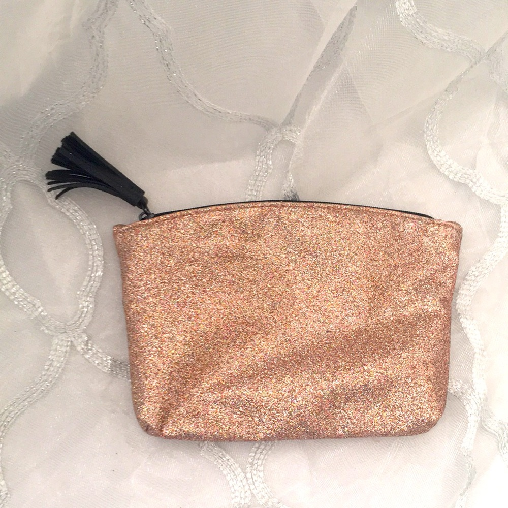 (Free with $30 purchase) Ipsy glitter makeup bag